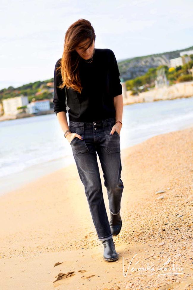 Rock 200/43 boyfit by Véronika Loubry jeans grey N°1