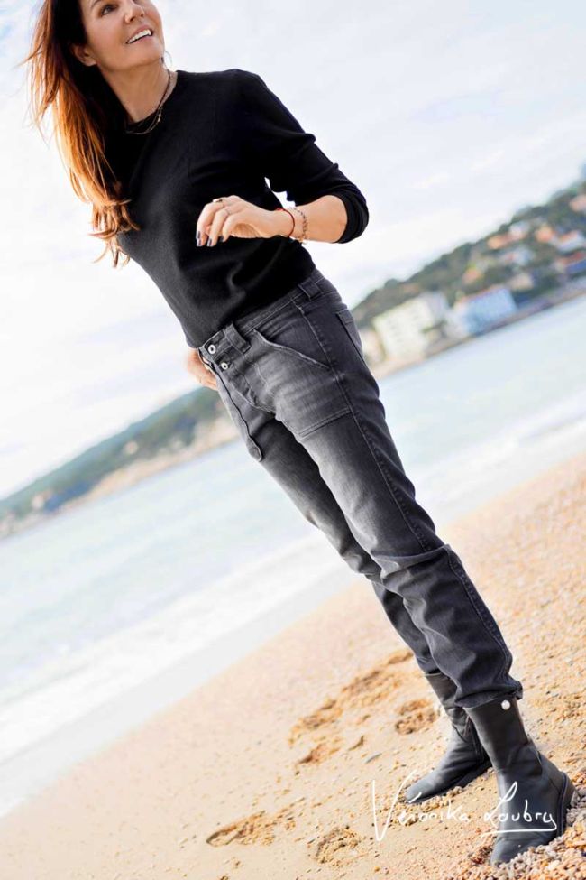 Rock 200/43 boyfit by Véronika Loubry jeans grey N°1