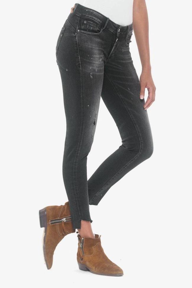 Alais pulp slim 7/8th jeans destroy black N°1