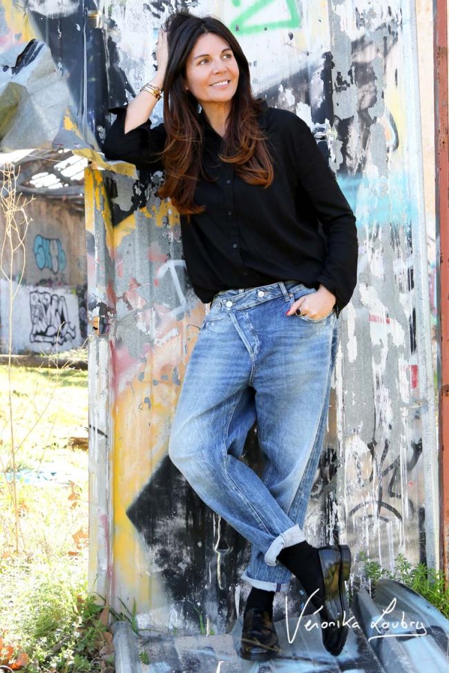 Mary boyfit destroy by Véronika Loubry jeans blue N°4