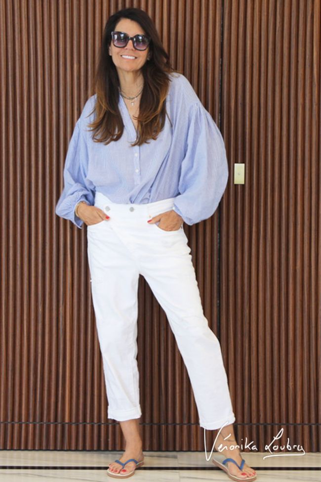 Mary boyfit destroy by Véronika Loubry white jeans