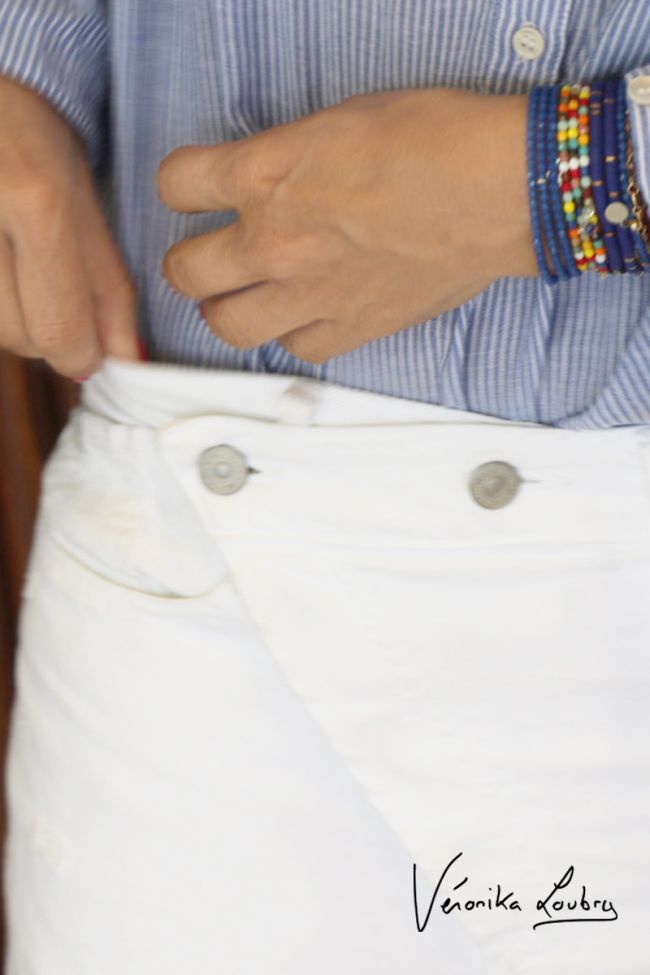 Mary boyfit destroy by Véronika Loubry white jeans