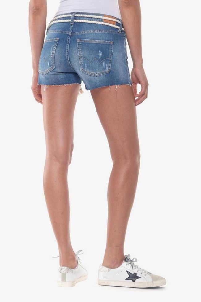 Blue destroy denim Lola shorts