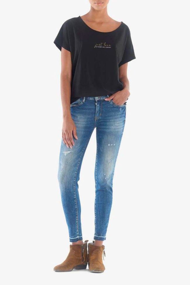 Usoa power skinny 7/8th jeans destroy blue N°3