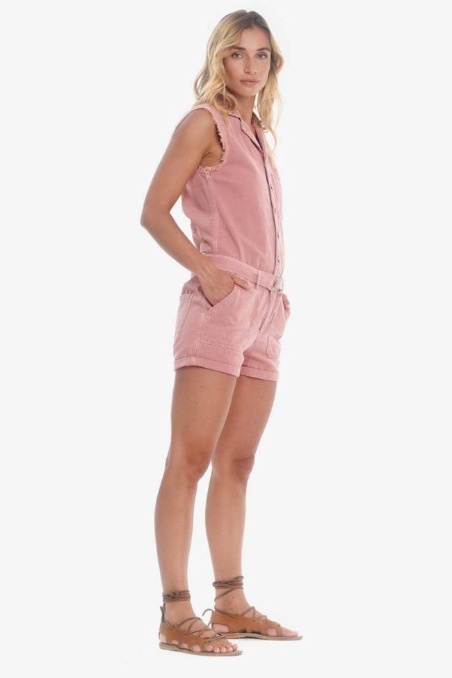 Pink denim Zumba jumpsuit