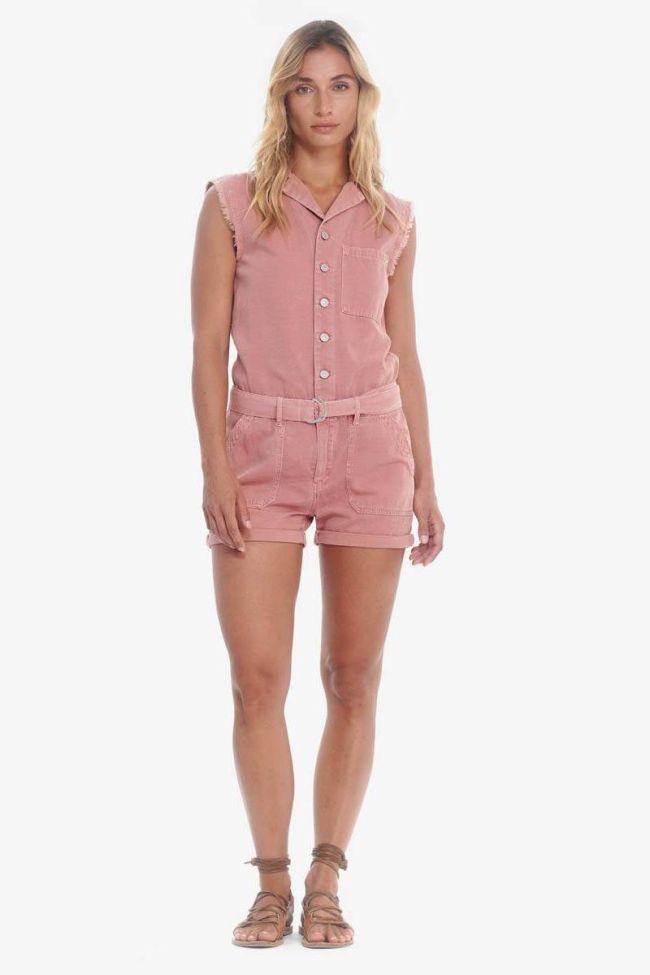 Pink denim Zumba jumpsuit