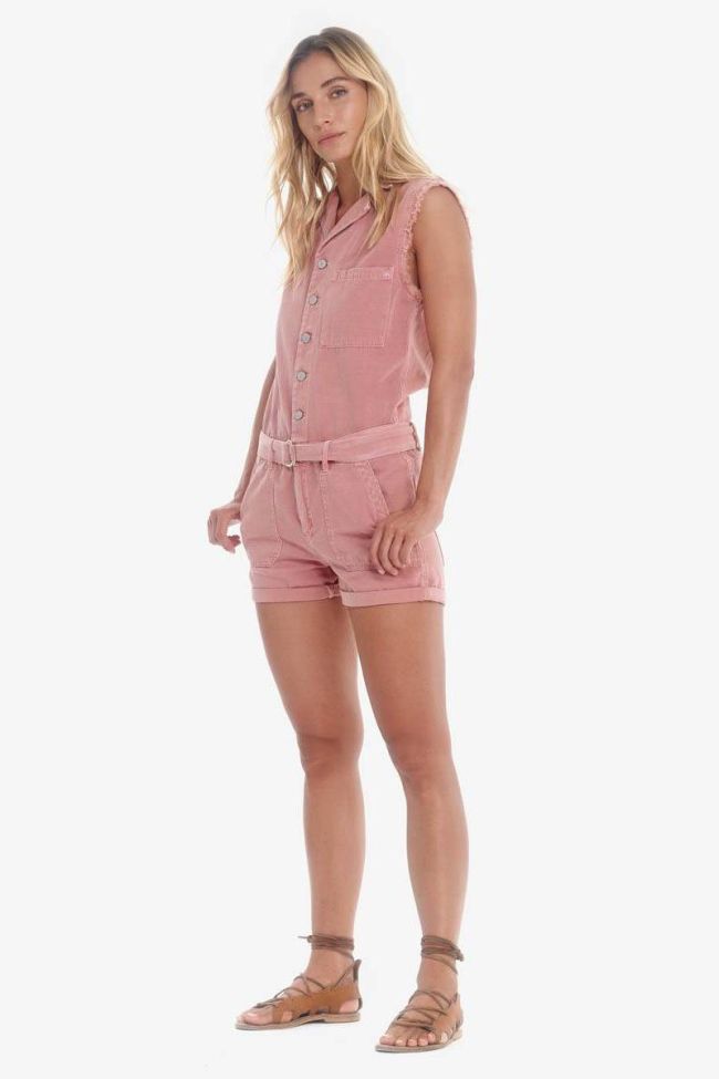Pink denim Zumba jumpsuit