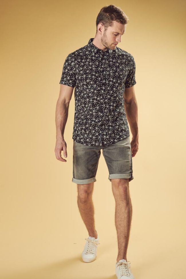 Stonewashed grey Jogg If bermuda shorts