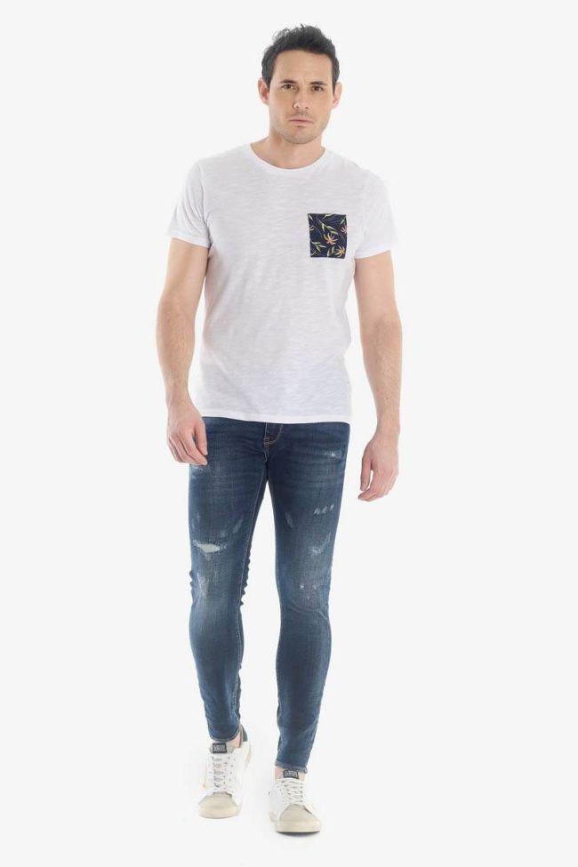 Power skinny 7/8th jeans destroy blue N°1