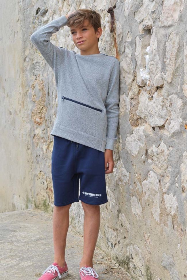 Navy blue Romanbo bermuda shorts