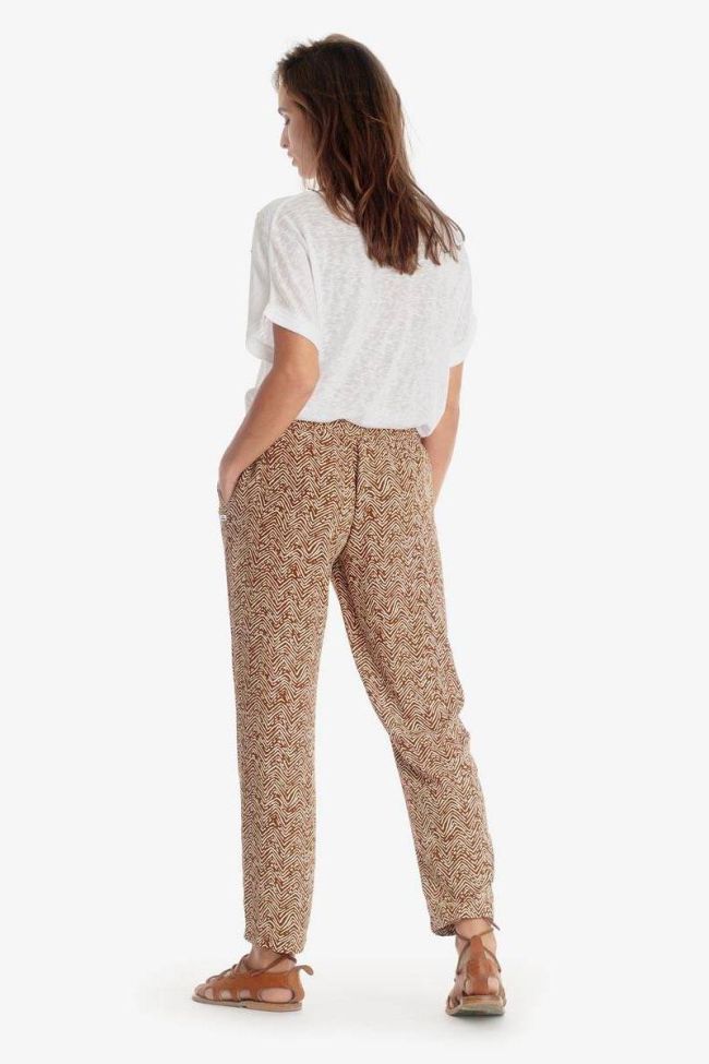Brown ethnic pattern Jackie trousers