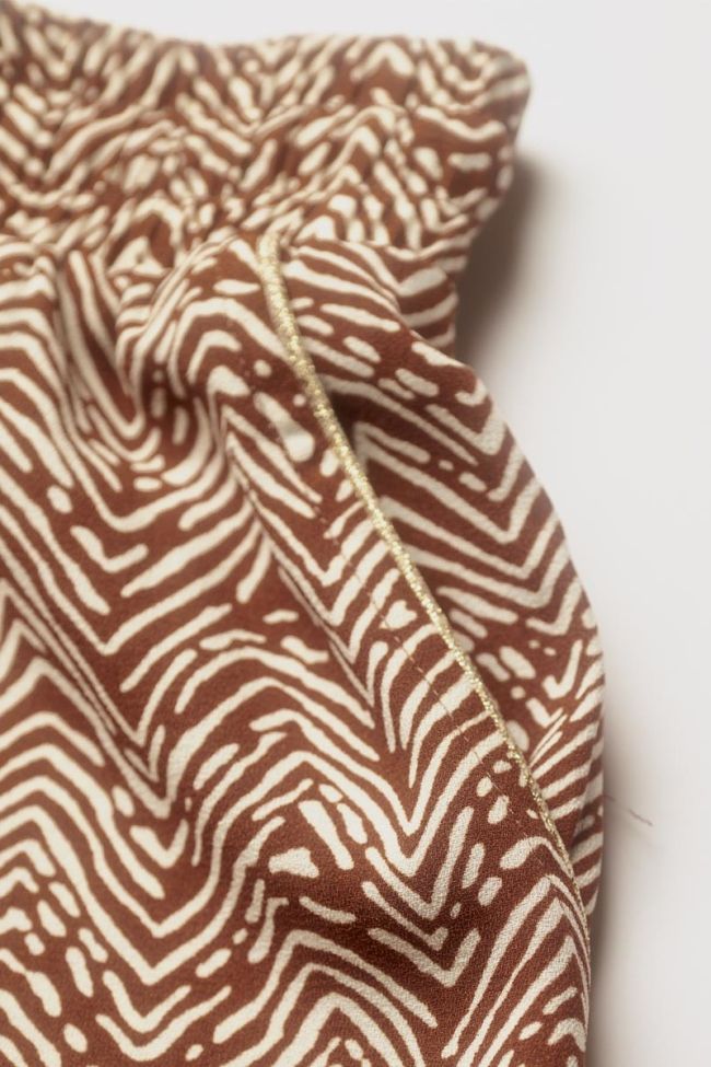 Brown Calvigi ethnic pattern shorts