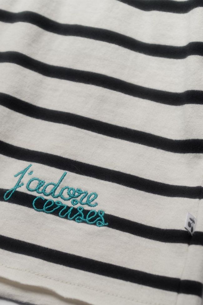 Navy and white Kaptaingi striped shorts