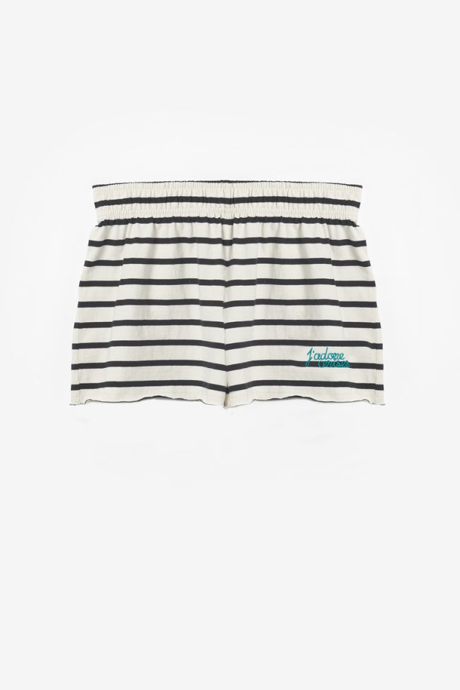 Navy and white Kaptaingi striped shorts