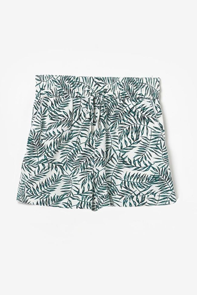 Green floral pattern Mineogi shorts