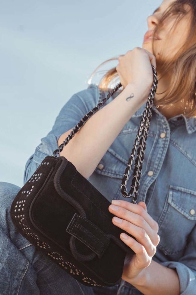 Black Klelia suede bag