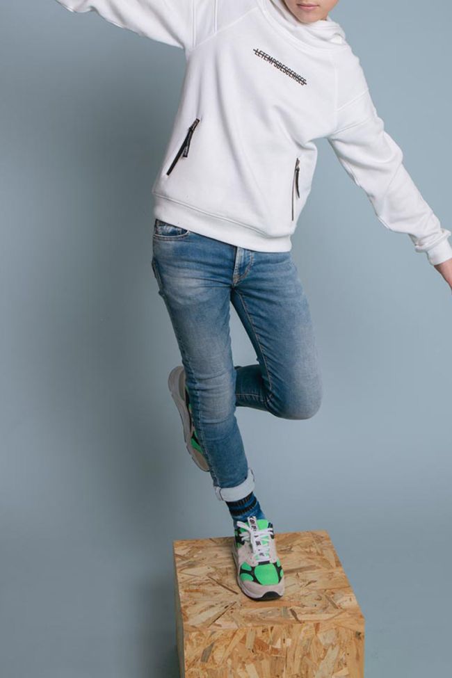 Printed cream Michibo hoodie