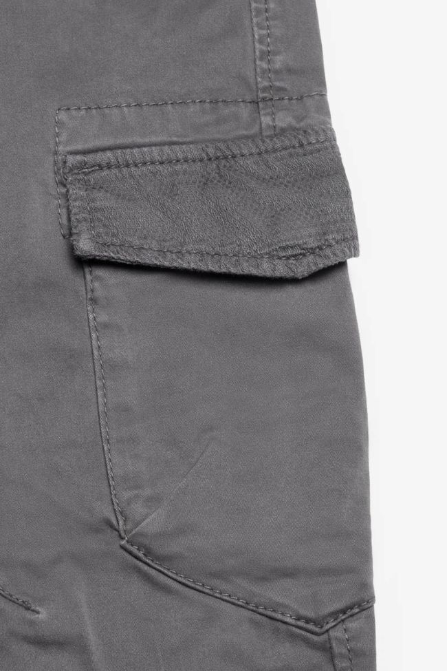 Twisted tapered charcoal grey Tobati trousers