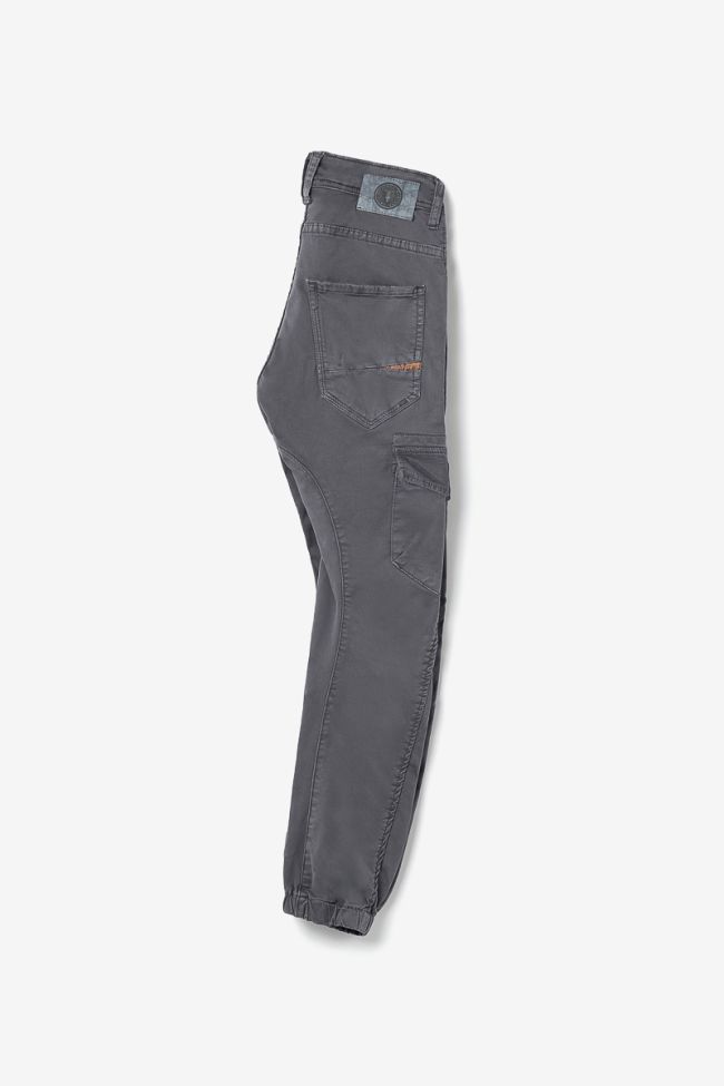 Twisted tapered charcoal grey Tobati trousers