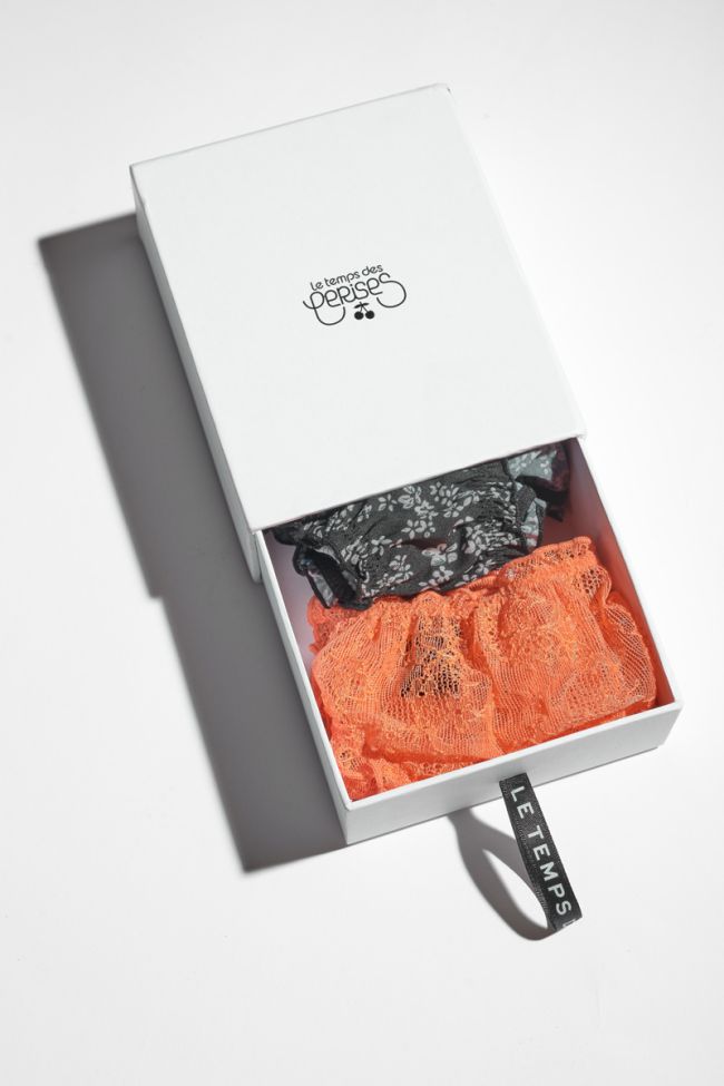 Pack of 2 pairs of Adore coral underwear