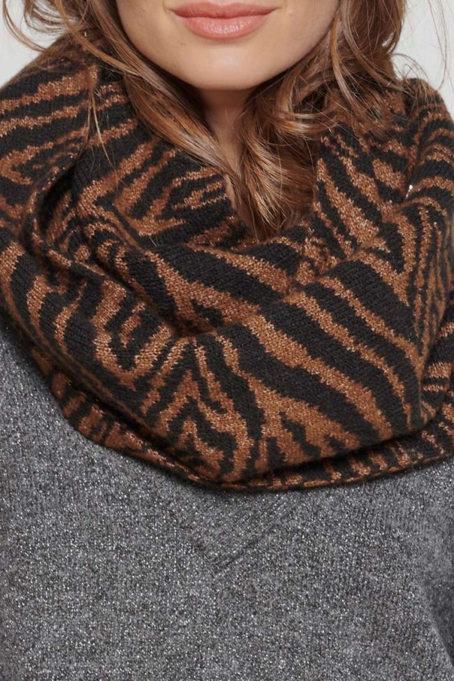 Brown zebra Bra neck warmer