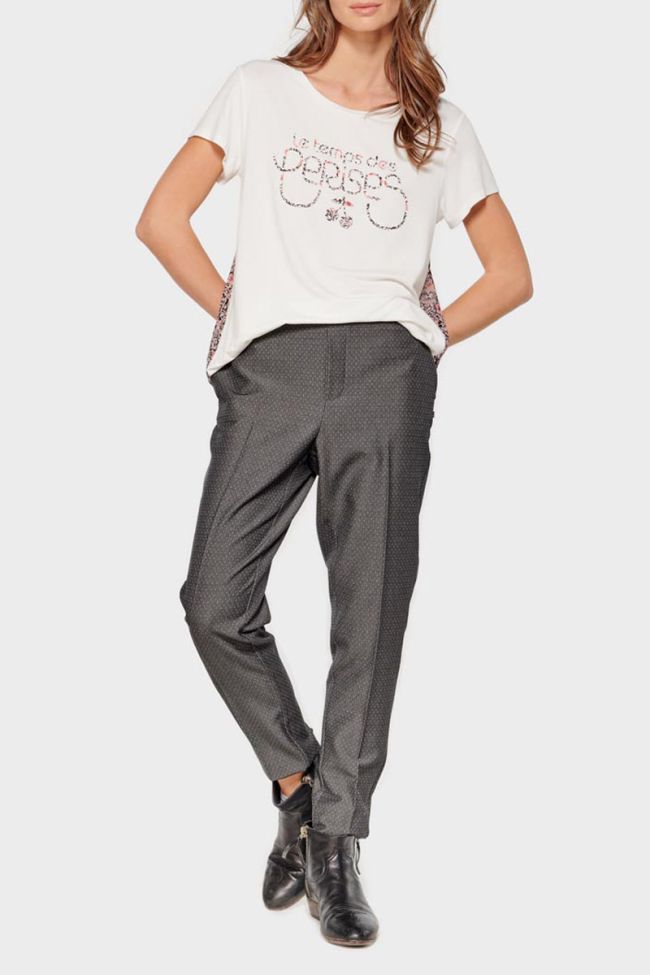 Printed cream Carlotta t-shirt