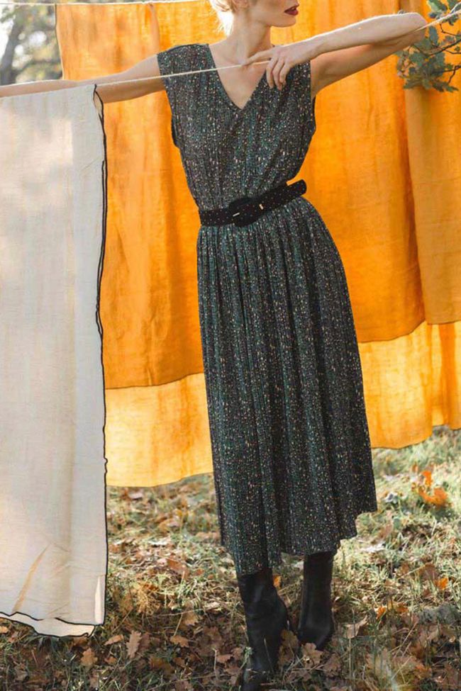 Green leopard Chrystal skirt