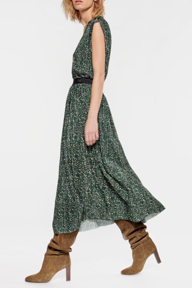 Green leopard Chrystal skirt