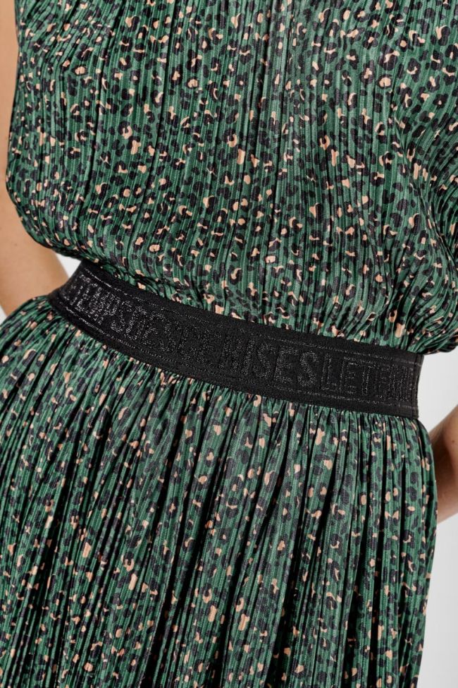 Green leopard Chrystal skirt