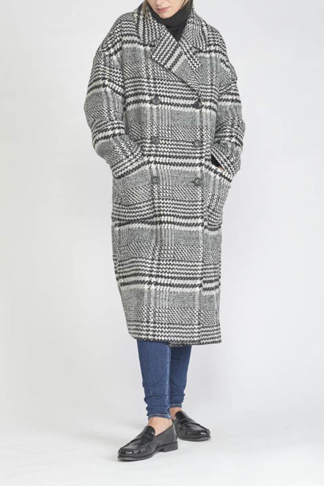 Black and white houndstooth Darlene coat