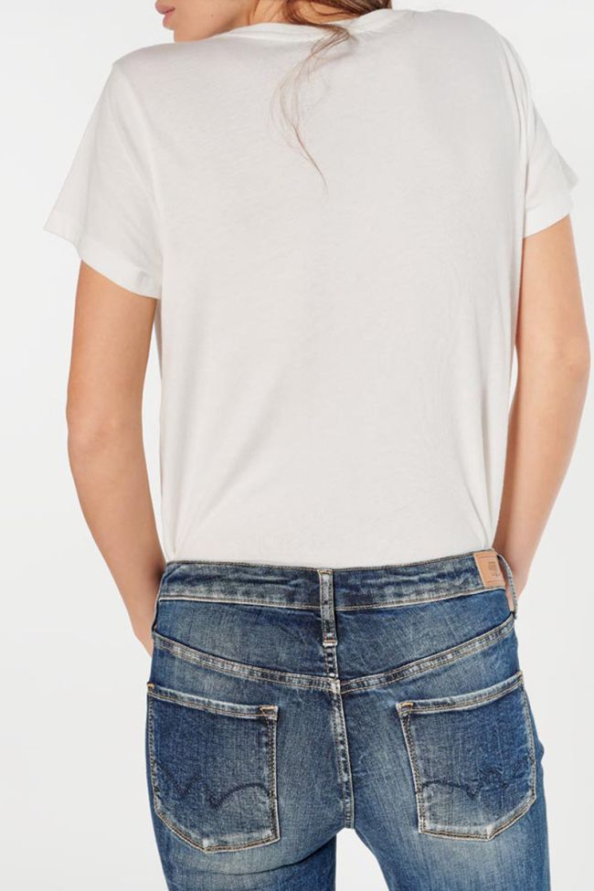 Cream rhinestone Diamond t-shirt