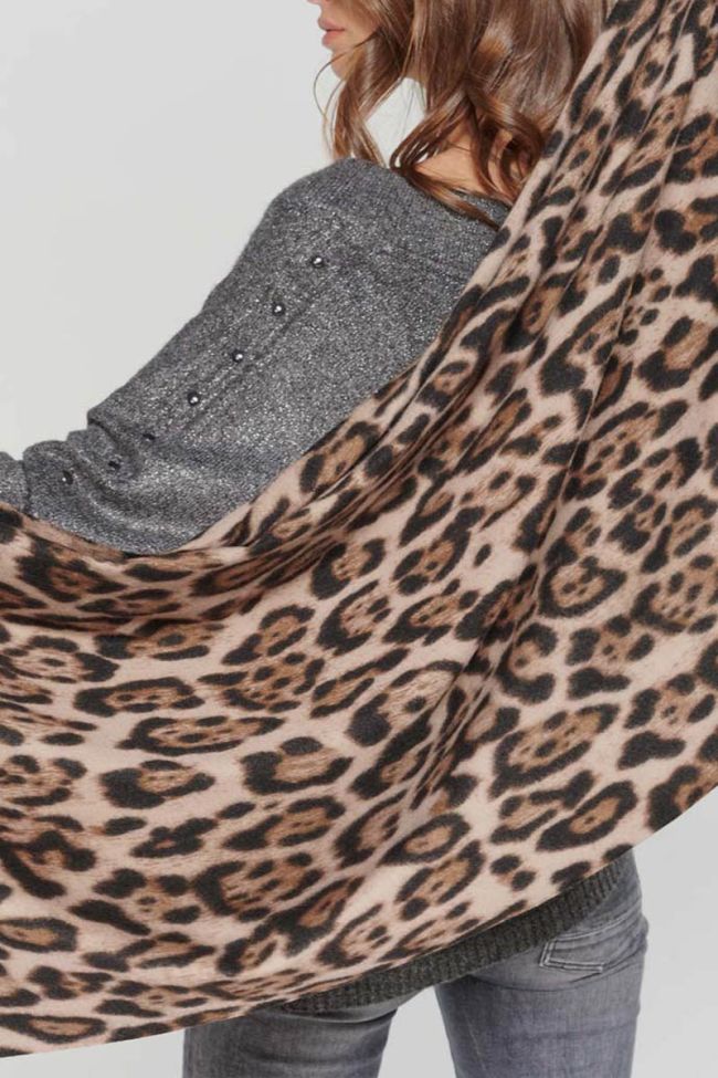 Leopard print Flora scarf