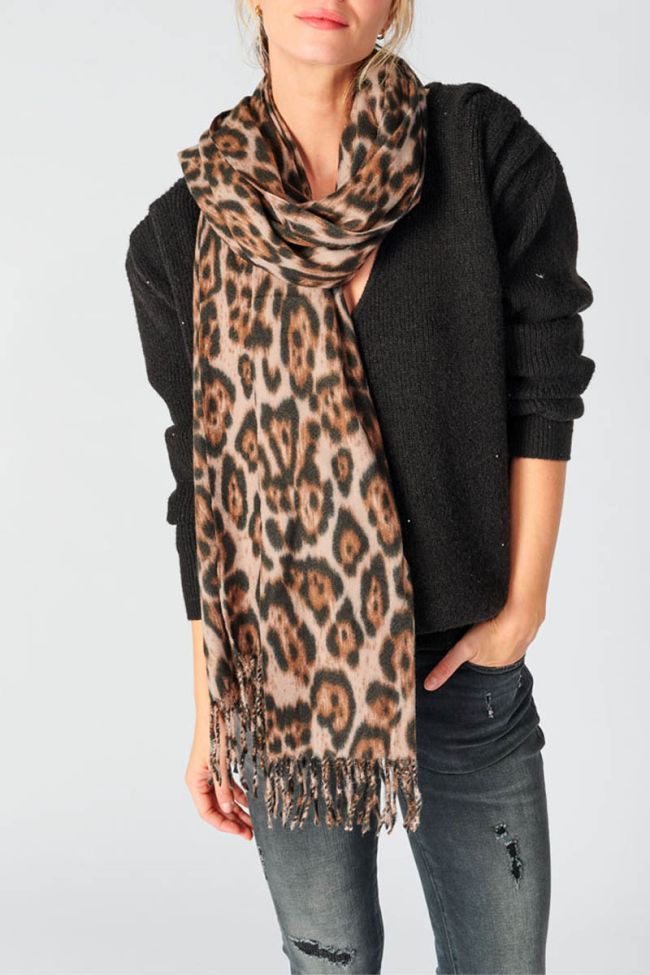 Leopard print Flora scarf