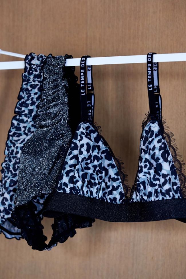 Blue leopard Idole triangle bra