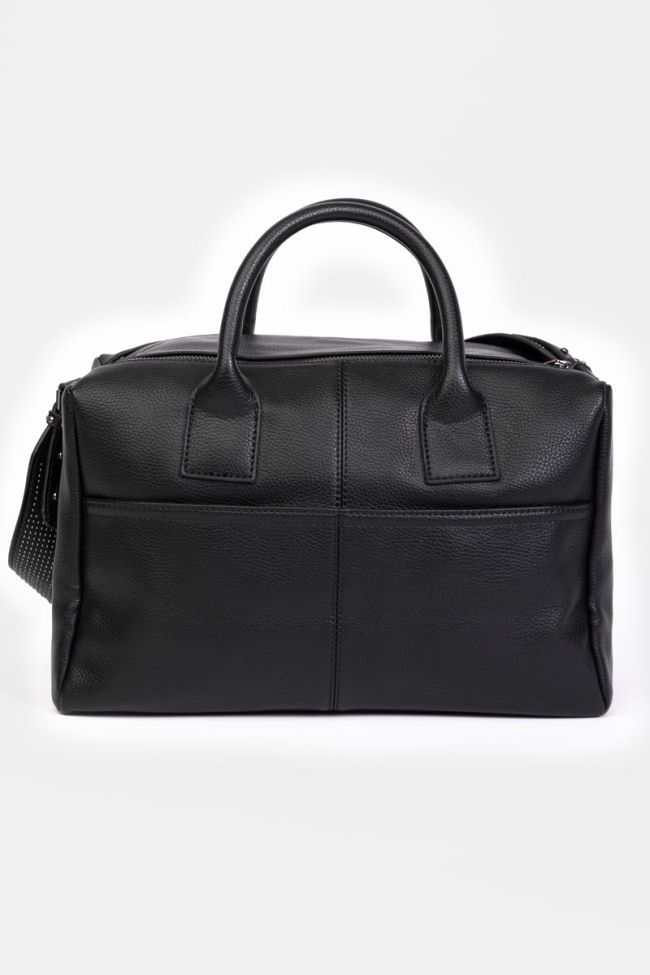 Isaia black studded bowling bag
