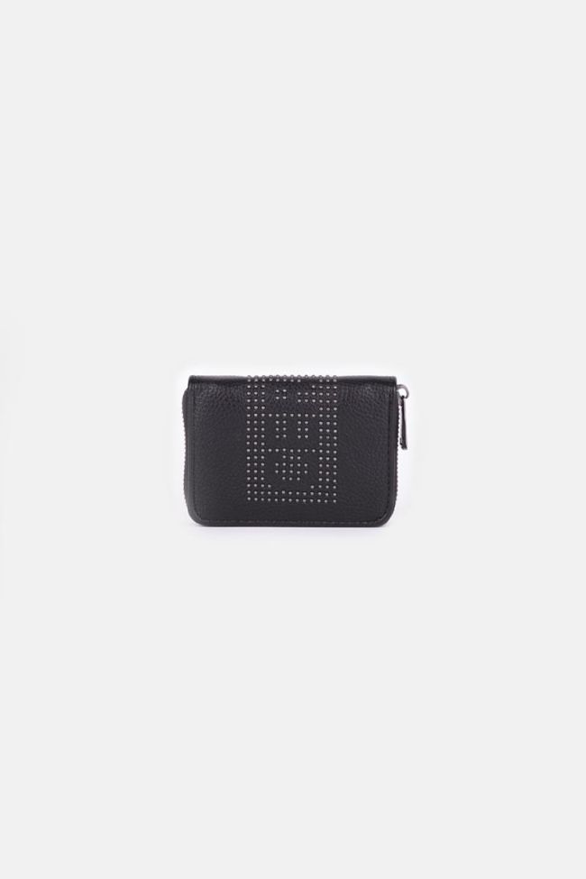 Kelta black studded mini wallet