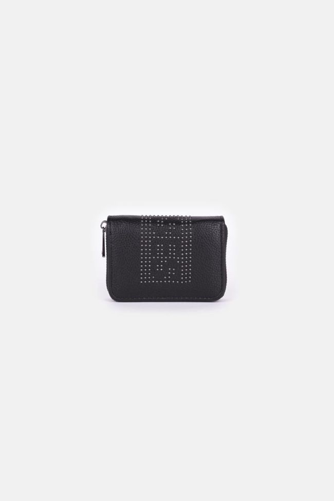 Kelta black studded mini wallet