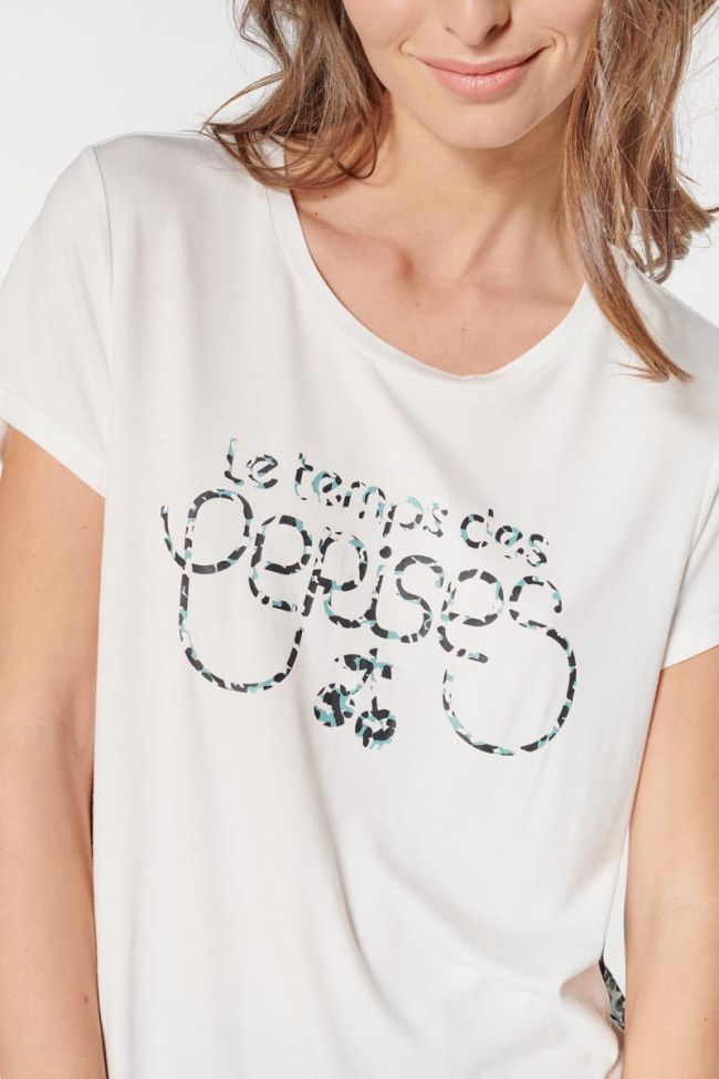 Printed cream Lauren t-shirt