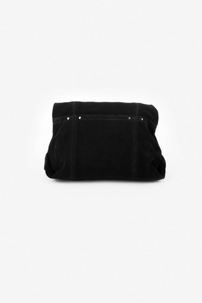 Black Leter suede leather bag