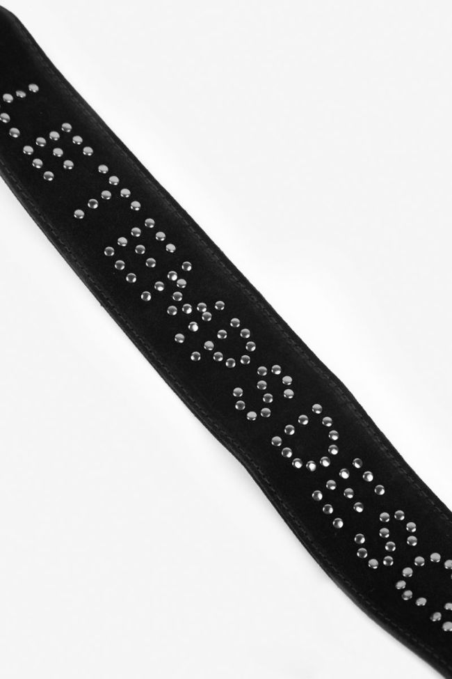 Black Leter suede leather bag