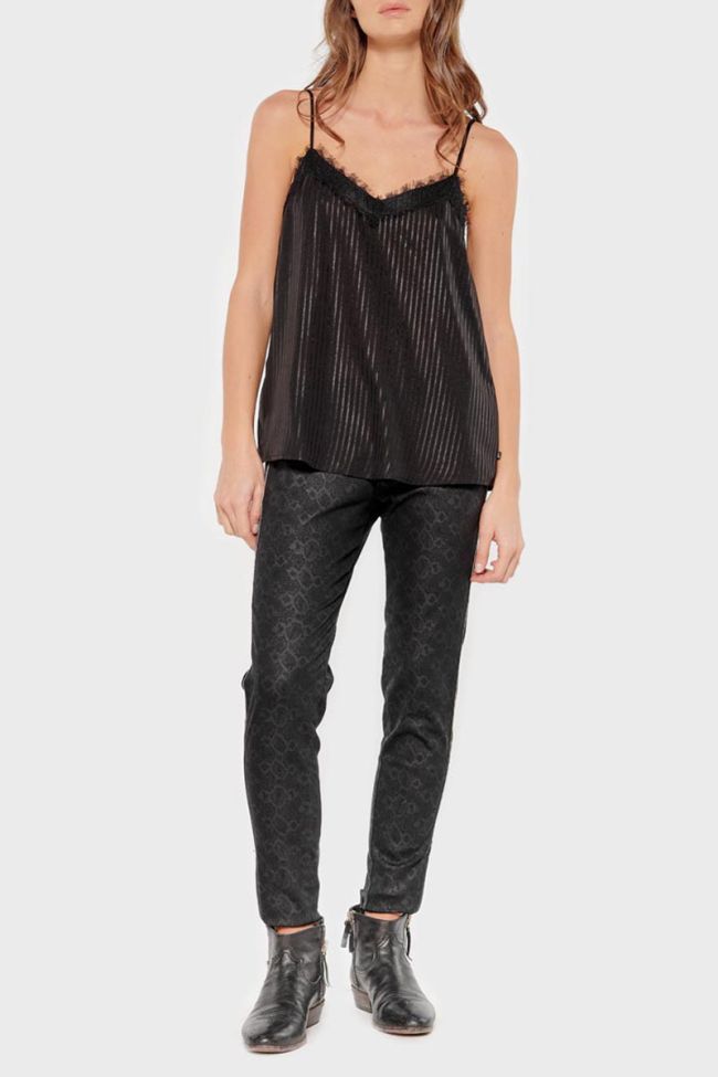 Black stripy Lilu camisole