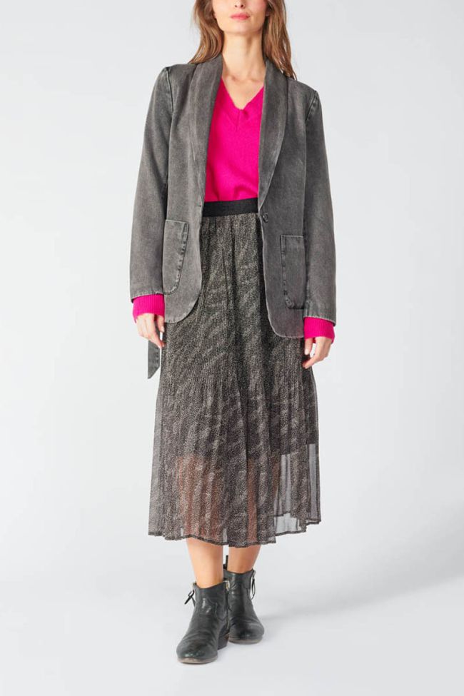 Fuchsia Martie jumper with cashmere blend