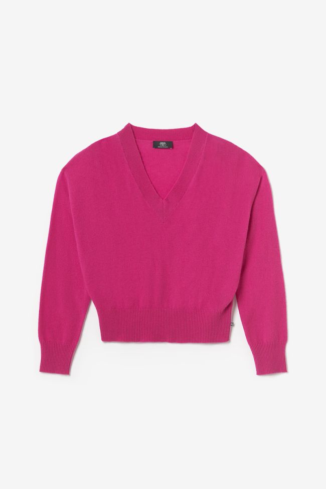 Fuchsia Martie jumper with cashmere blend