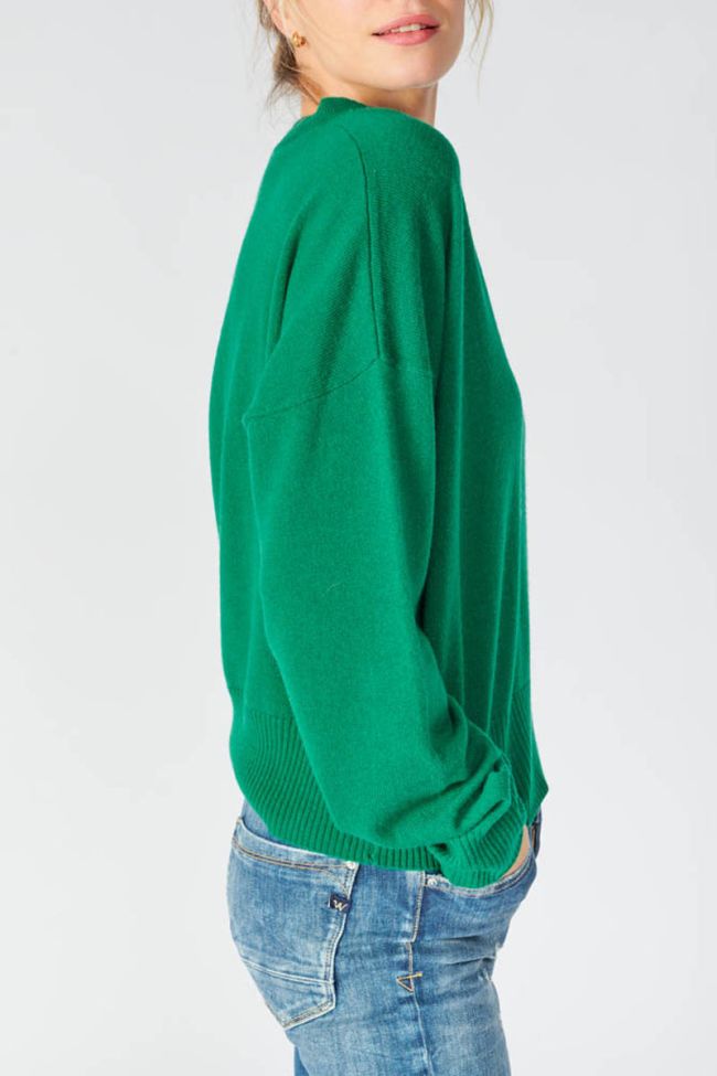 Pine green Martie jumper with cashmere blend