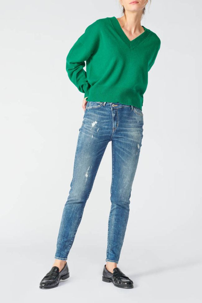 Pine green Martie jumper with cashmere blend