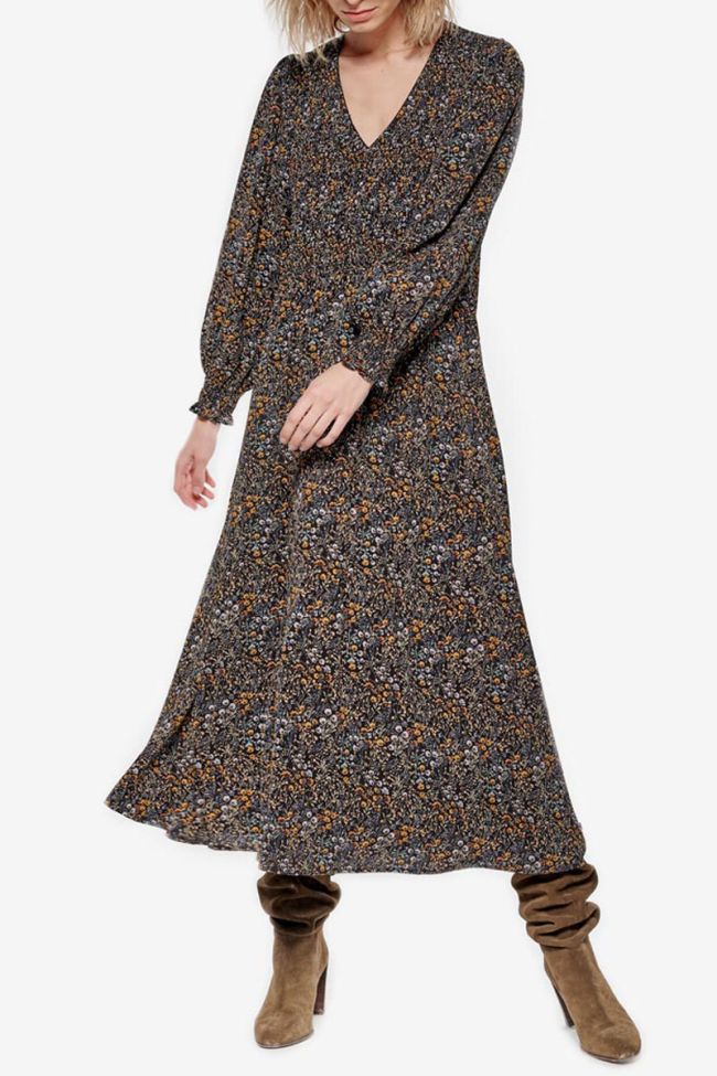 Long floral Peak dress