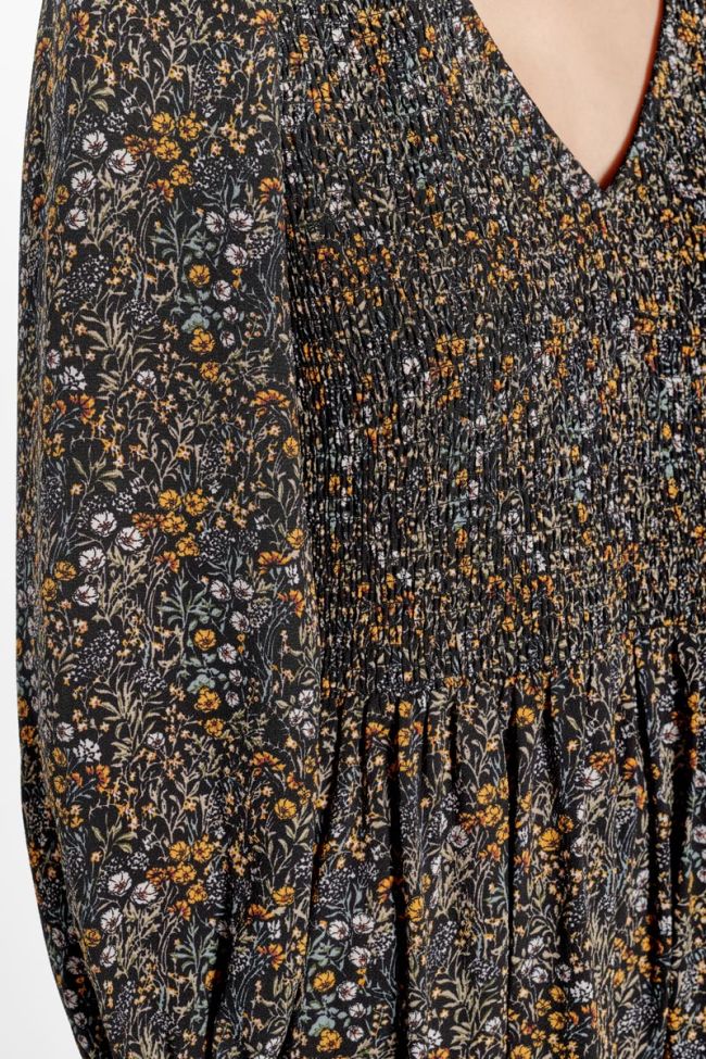 Long floral Peak dress