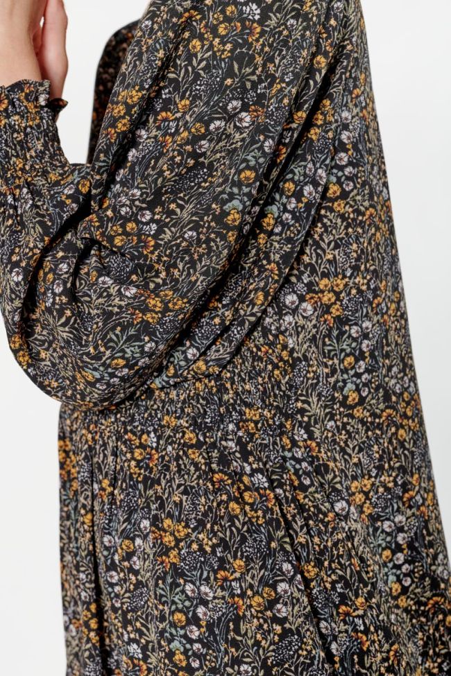 Long floral Peak dress