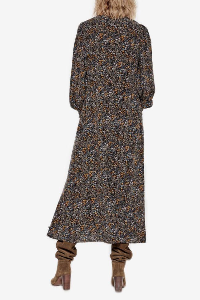 Long floral Peak dress