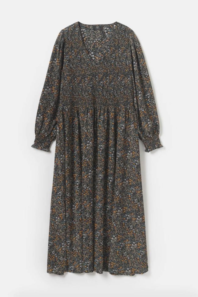 Long floral Peak dress